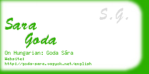 sara goda business card